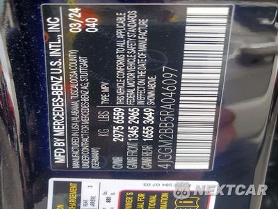 Zdjęcie 13 z 13 samochodu: 2024 MERCEDES-BENZ EQE SUV 350+ VIN:4JGGM2BB5RA046097 - miniatura