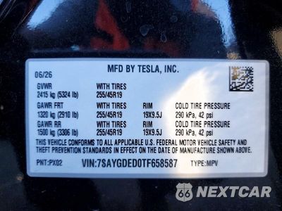 Zdjęcie 13 z 13 samochodu: 2026 TESLA MODEL Y VIN:7SAYGDED0TF658587 - miniatura