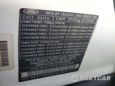 Zdjęcie 12 z 12 samochodu: 2014 LAND ROVER RANGE ROVER SPORT AUTOBIOGRAPHY VIN:SALWV2TF5EA366456 - miniatura