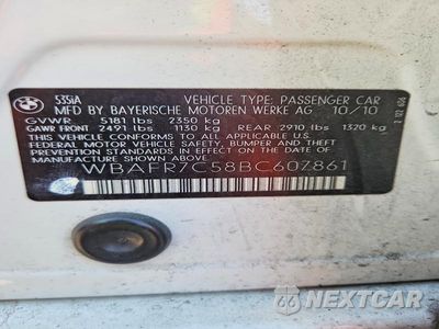 Zdjęcie 13 z 13 samochodu: 2011 BMW 535 I VIN:WBAFR7C58BC607861 - miniatura