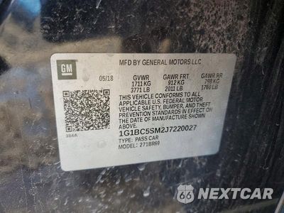 Zdjęcie 12 z 12 samochodu: 2018 CHEVROLET CRUZE LS VIN:1G1BC5SM2J7220027 - miniatura