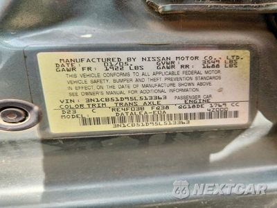 Zdjęcie 13 z 13 samochodu: 2005 NISSAN SENTRA 1.8 VIN:3N1CB51D95L513363 - miniatura