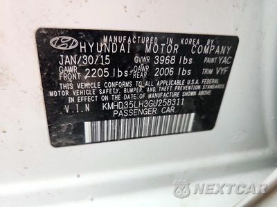 Zdjęcie 12 z 12 samochodu: 2016 HYUNDAI ELANTRA GT BASE VIN:KMHD35LH3GU258311 - miniatura