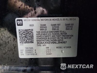 Zdjęcie 14 z 14 samochodu: 2022 CHEVROLET EQUINOX LT VIN:3GNAXKEV6NL294067 - miniatura