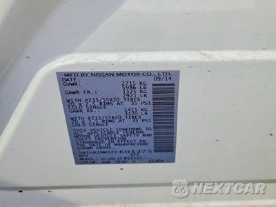 Zdjęcie 13 z 13 samochodu: 2015 NISSAN PATHFINDER PLATINUM VIN:5N1AR2MM3FC601375 - miniatura
