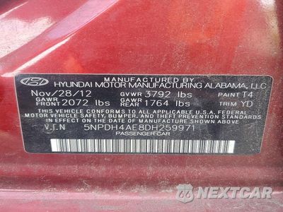Zdjęcie 12 z 12 samochodu: 2013 HYUNDAI ELANTRA GLS VIN:5NPDH4AE8DH259971 - miniatura