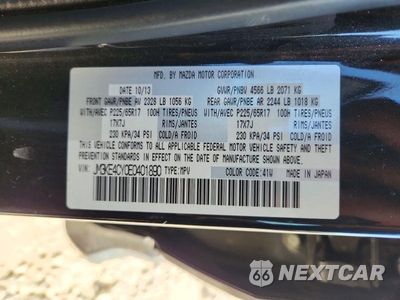Zdjęcie 13 z 13 samochodu: 2014 MAZDA CX-5 TOURING VIN:JM3KE4CY0E0401890 - miniatura