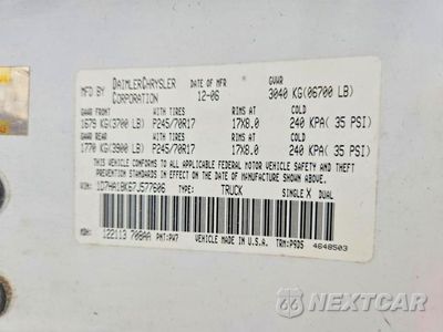 Zdjęcie 12 z 12 samochodu: 2007 DODGE RAM 1500 ST VIN:1D7HA18K67J577606 - miniatura