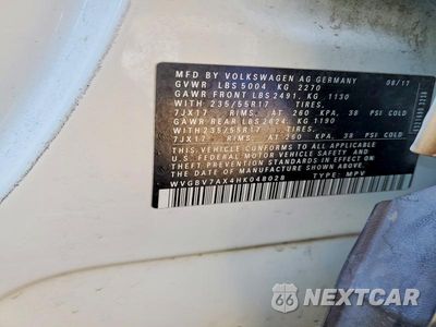 Zdjęcie 12 z 12 samochodu: 2017 VOLKSWAGEN TIGUAN S VIN:WVGBV7AX4HK048028 - miniatura