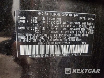 Zdjęcie 14 z 14 samochodu: 2025 SUBARU OUTBACK ONYX EDITION XT VIN:4S4BTGLD2S3152141 - miniatura