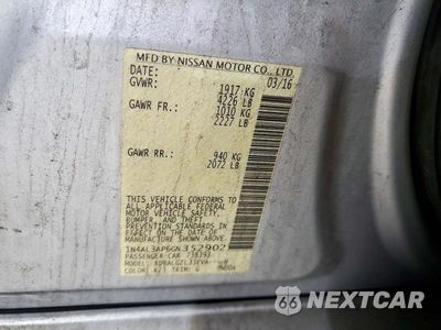 Zdjęcie 12 z 12 samochodu: 2016 NISSAN ALTIMA 2.5 S VIN:1N4AL3AP6GN352902 - miniatura
