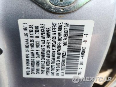Zdjęcie 12 z 12 samochodu: 2012 HONDA CIVIC LX VIN:19XFB2F56CE374353 - miniatura