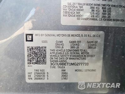 Zdjęcie 13 z 13 samochodu: 2021 GMC SIERRA K1500 SLE VIN:3GTU9BET1MG277733 - miniatura