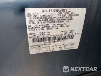 Zdjęcie 12 z 12 samochodu: 2010 FORD TAURUS LIMITED VIN:1FAHP2JW8AG164527 - miniatura