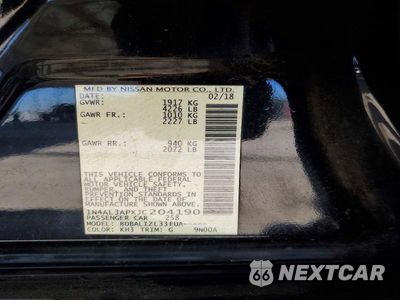 Zdjęcie 12 z 12 samochodu: 2018 NISSAN ALTIMA 2.5 SV VIN:1N4AL3APXJC204190 - miniatura
