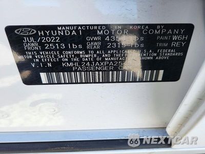 Zdjęcie 12 z 12 samochodu: 2023 HYUNDAI SONATA SE VIN:KMHL24JAXPA254837 - miniatura