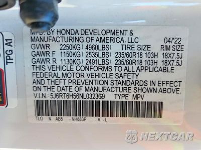 Zdjęcie 13 z 13 samochodu: 2022 HONDA CR-V EX VIN:5J6RT6H56NL032369 - miniatura