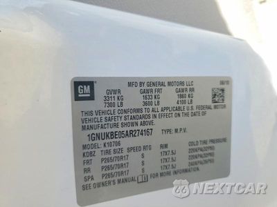 Zdjęcie 12 z 12 samochodu: 2010 CHEVROLET TAHOE K1500 LT VIN:1GNUKBE05AR274167 - miniatura