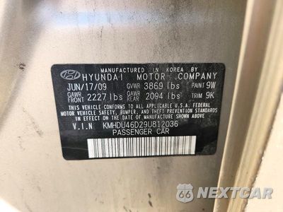 Zdjęcie 13 z 13 samochodu: 2009 HYUNDAI ELANTRA GLS VIN:KMHDU46D29U812036 - miniatura