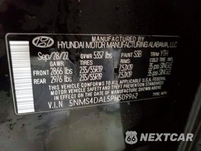 Zdjęcie 14 z 14 samochodu: 2023 HYUNDAI SANTA FE LIMITED VIN:5NMS4DAL5PH509962 - miniatura