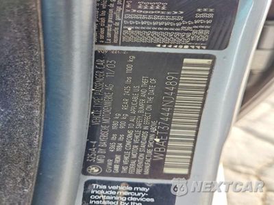 Zdjęcie 12 z 12 samochodu: 2004 BMW 325 I VIN:WBAET37444NJ44891 - miniatura
