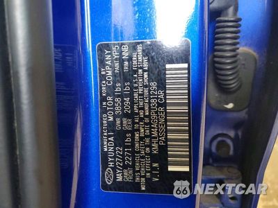Zdjęcie 12 z 12 samochodu: 2023 HYUNDAI ELANTRA SEL VIN:KMHLM4AG9PU381298 - miniatura