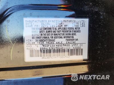 Zdjęcie 13 z 13 samochodu: 2026 NISSAN SENTRA SV VIN:3N1AB9CV4TY304942 - miniatura