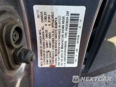 Zdjęcie 12 z 12 samochodu: 2017 HONDA CIVIC LX VIN:2HGFC2F52HH540345 - miniatura