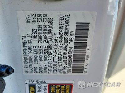 Zdjęcie 13 z 13 samochodu: 2022 HONDA CR-V EXL VIN:5J6RT6H8XNL028951 - miniatura