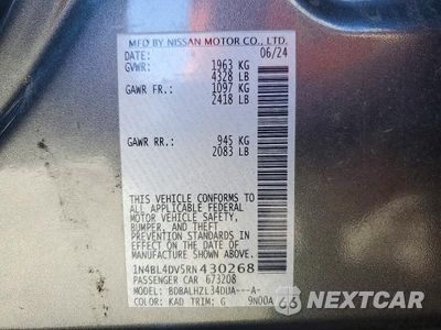 Zdjęcie 12 z 12 samochodu: 2024 NISSAN ALTIMA SV VIN:1N4BL4DV5RN430268 - miniatura