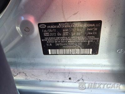 Zdjęcie 12 z 12 samochodu: 2011 HYUNDAI ELANTRA GLS VIN:5NPDH4AE2BH031316 - miniatura