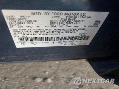 Zdjęcie 13 z 13 samochodu: 2019 LINCOLN NAUTILUS RESERVE VIN:2LMPJ8LP2KBL63307 - miniatura