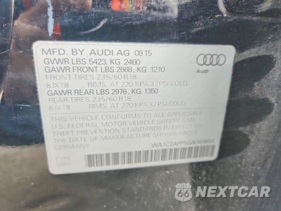 Zdjęcie 12 z 12 samochodu: 2016 AUDI Q5 PREMIUM VIN:WA1C2AFP5GA049856 - miniatura