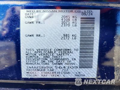 Zdjęcie 12 z 12 samochodu: 2025 NISSAN LEAF S VIN:1N4AZ1BV9SC564309 - miniatura