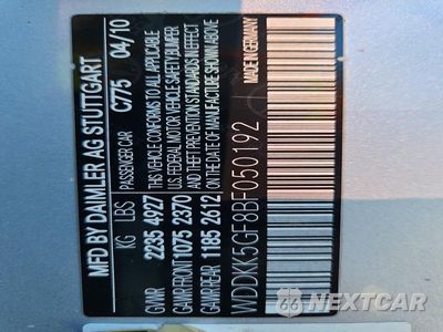Zdjęcie 12 z 12 samochodu: 2011 MERCEDES-BENZ E 350 VIN:WDDKK5GF8BF050192 - miniatura