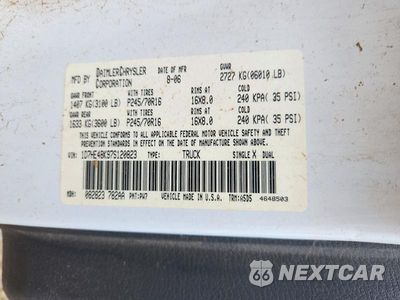 Zdjęcie 12 z 12 samochodu: 2007 DODGE DAKOTA QUAD SLT VIN:1D7HE48K97S120823 - miniatura