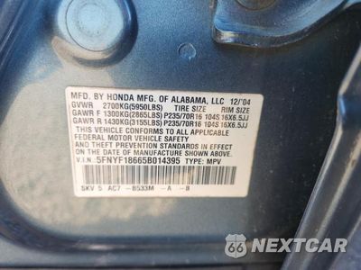 Zdjęcie 13 z 13 samochodu: 2005 HONDA PILOT EXL VIN:5FNYF18665B014395 - miniatura