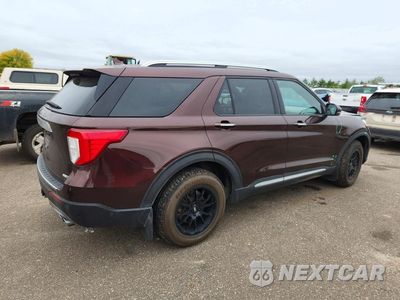Trzecie zdjęcie samochodu z tyłu: 2020 FORD EXPLORER PLATINUM VIN:1FM5K8HC8LGC12469 - miniatura