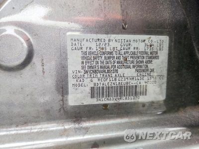 Zdjęcie 12 z 12 samochodu: 2024 NISSAN VERSA S VIN:3N1CN8DV4RL851370 - miniatura