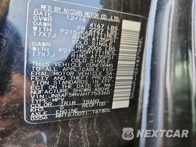 Zdjęcie 14 z 14 samochodu: 2017 NISSAN JUKE SV VIN:JN8AF5MV6HT753360 - miniatura