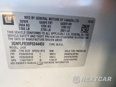 Zdjęcie 12 z 12 samochodu: 2015 CHEVROLET EQUINOX LT VIN:2GNFLFE38F6244459 - miniatura