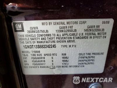 Zdjęcie 13 z 13 samochodu: 2008 CHEVROLET TRAILBLAZER LS VIN:1GNDT13S682242245 - miniatura