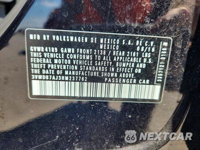 Zdjęcie 12 z 12 samochodu: 2017 VOLKSWAGEN JETTA SE VIN:3VWDB7AJ3HM237762 - miniatura