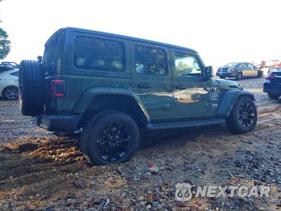 Trzecie zdjęcie samochodu z tyłu: 2022 JEEP WRANGLER UNLIMITED SAHARA 4XE VIN:1C4JJXP60NW274470 - miniatura
