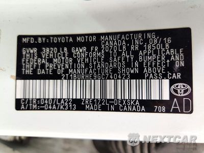 Zdjęcie 13 z 13 samochodu: 2016 TOYOTA COROLLA S PREMIUM VIN:2T1BURHE9GC740423 - miniatura