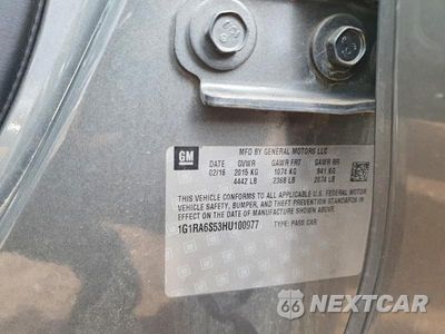 Zdjęcie 12 z 12 samochodu: 2017 CHEVROLET VOLT LT VIN:1G1RA6S53HU100977 - miniatura