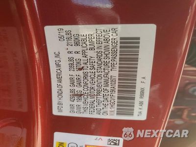 Zdjęcie 13 z 13 samochodu: 2019 HONDA ACCORD LX VIN:1HGCV1F15KA103577 - miniatura
