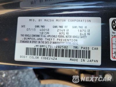 Zdjęcie 12 z 12 samochodu: 2016 MAZDA 3 TOURING VIN:JM1BM1L78G1282582 - miniatura