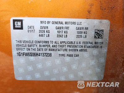 Zdjęcie 12 z 12 samochodu: 2017 CHEVROLET BOLT EV LT VIN:1G1FW6S06H4137238 - miniatura