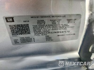 Zdjęcie 14 z 14 samochodu: 2019 CHEVROLET TAHOE C1500 PREMIER VIN:1GNSCCKC7KR147172 - miniatura